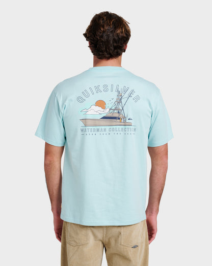 Waterman The Rig Classic T-shirt - Sterling Blue Quick Silver Sterling Blue