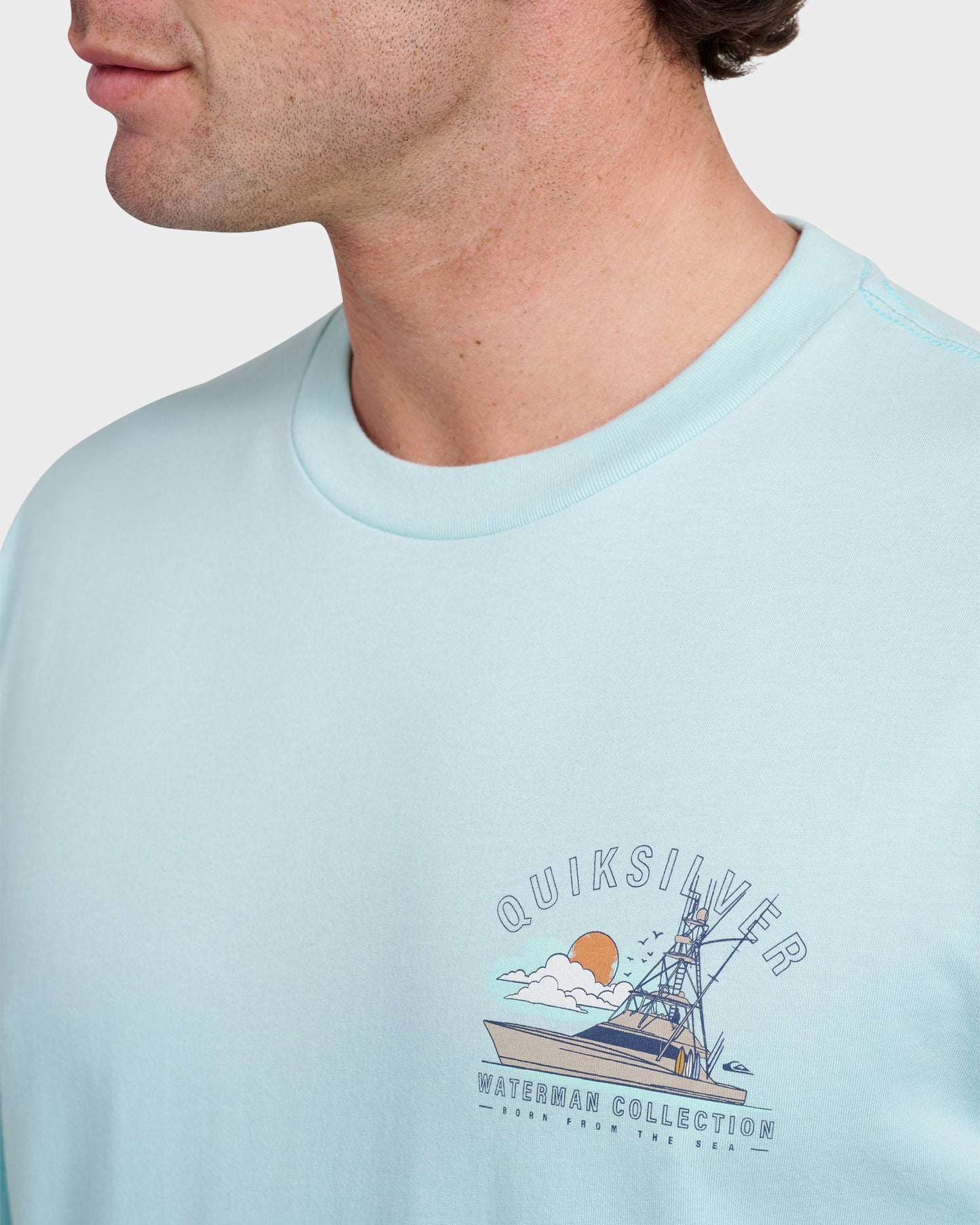 Waterman The Rig Classic T-shirt - Sterling Blue Quick Silver Sterling Blue