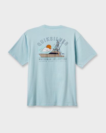 Waterman The Rig Classic T-shirt - Sterling Blue Quick Silver Sterling Blue