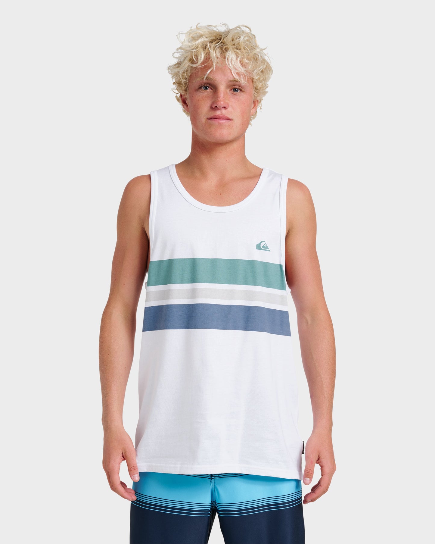 Og Stripe Tank - White Quick Silver White