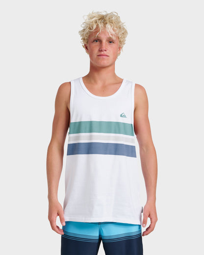 Og Stripe Tank - White Quick Silver White