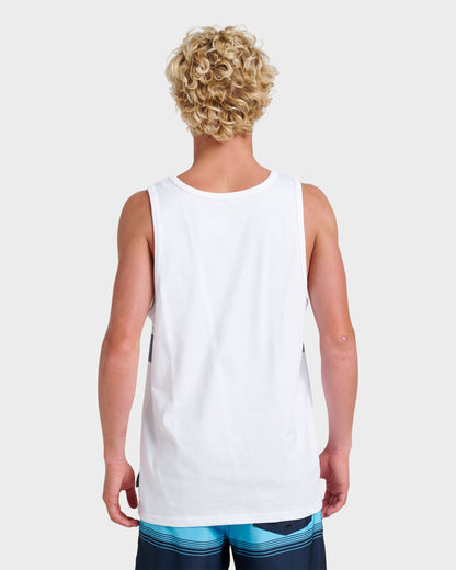 Og Stripe Tank - White Quick Silver White