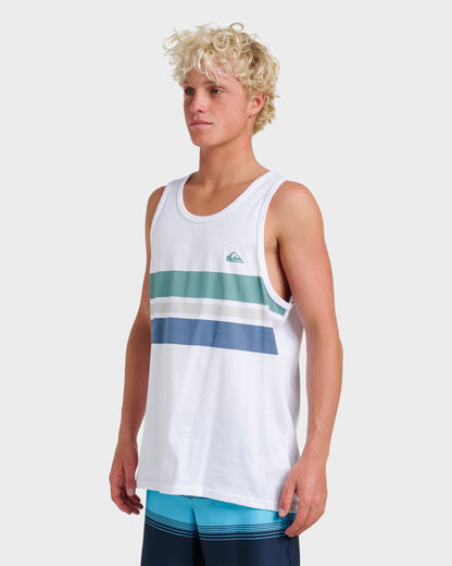 Og Stripe Tank - White Quick Silver White