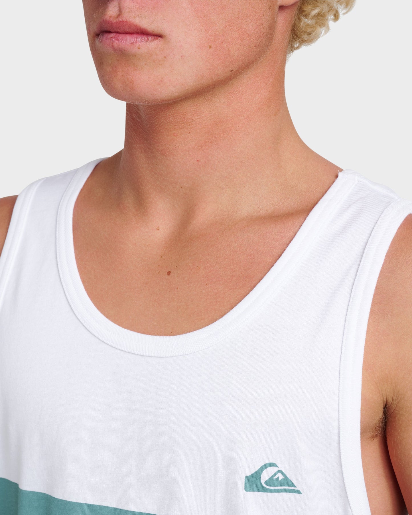 Og Stripe Tank - White Quick Silver White