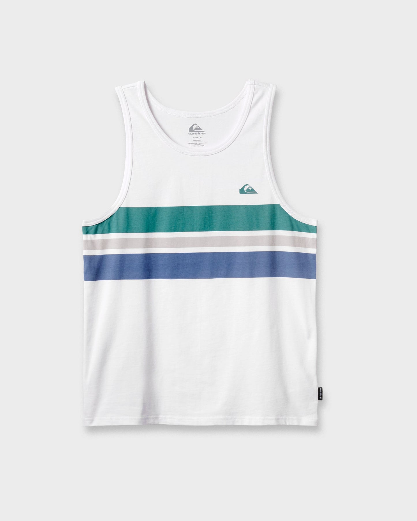 Og Stripe Tank - White Quick Silver White