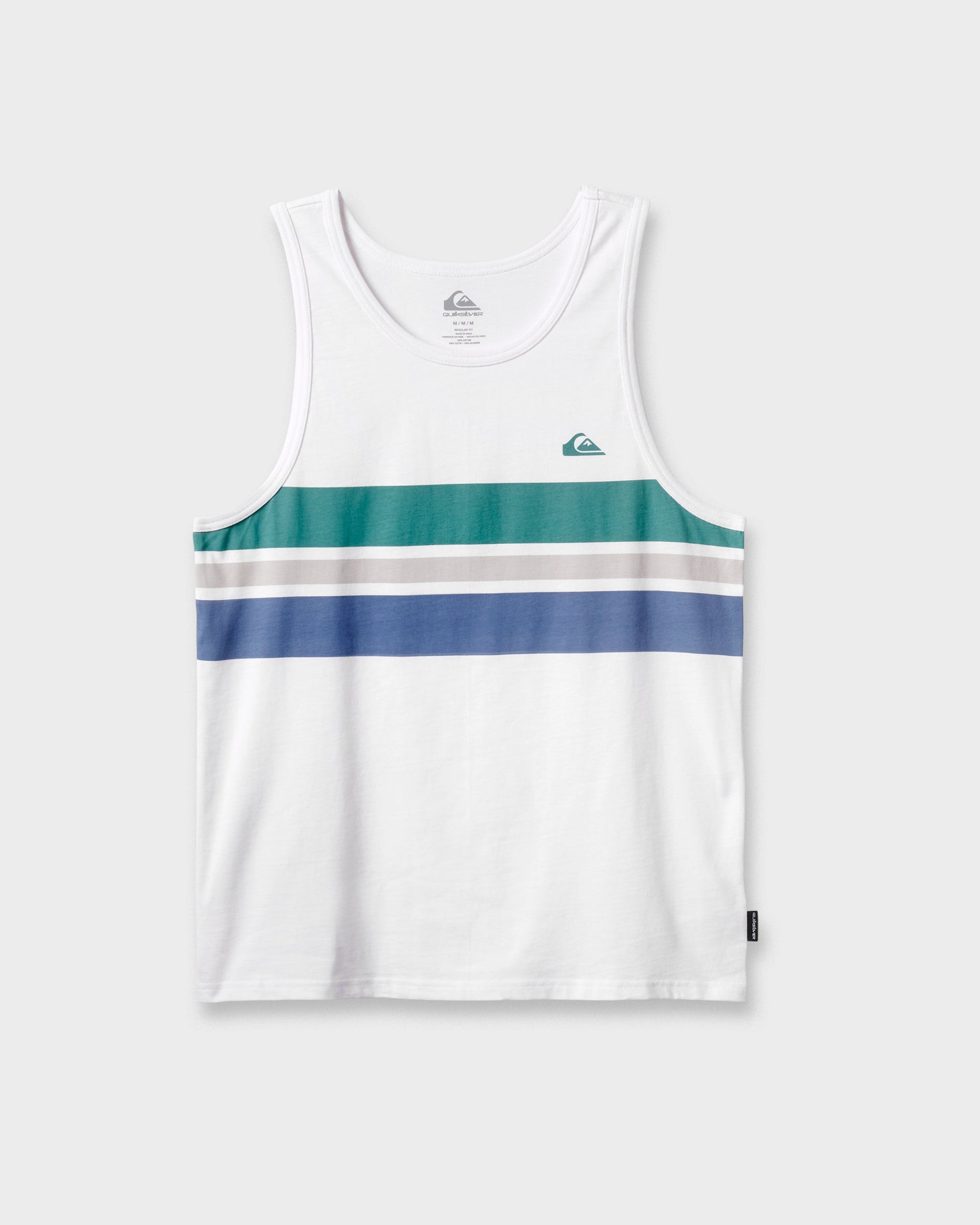 Og Stripe Tank - White Quick Silver White