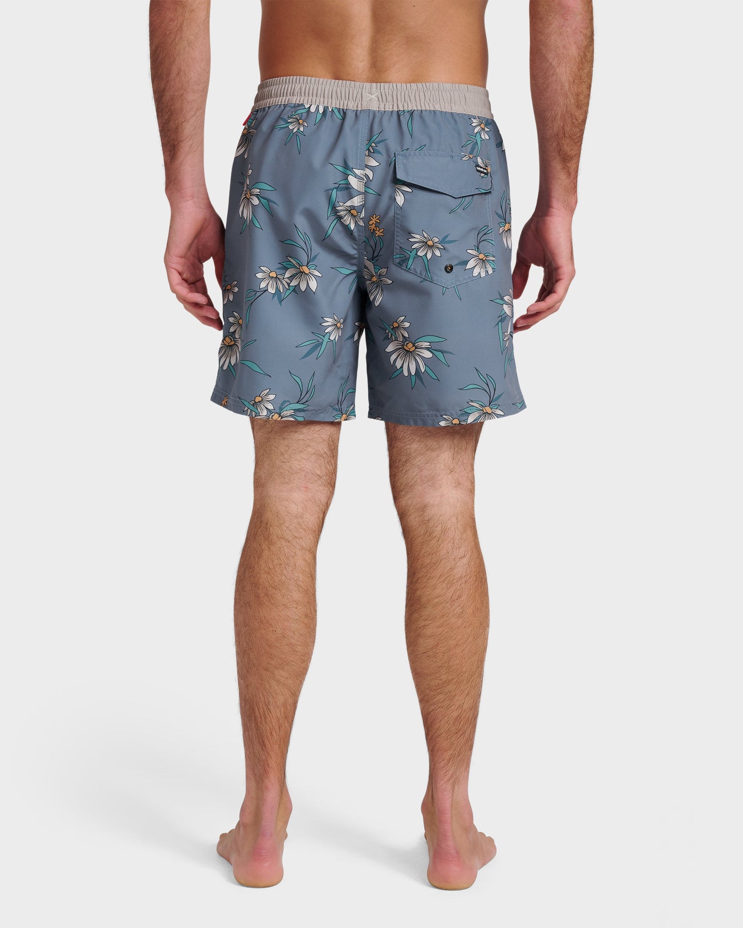 Everyday Coastal Flora 17" Swim Trunks - China Blue Quick Silver China Blue