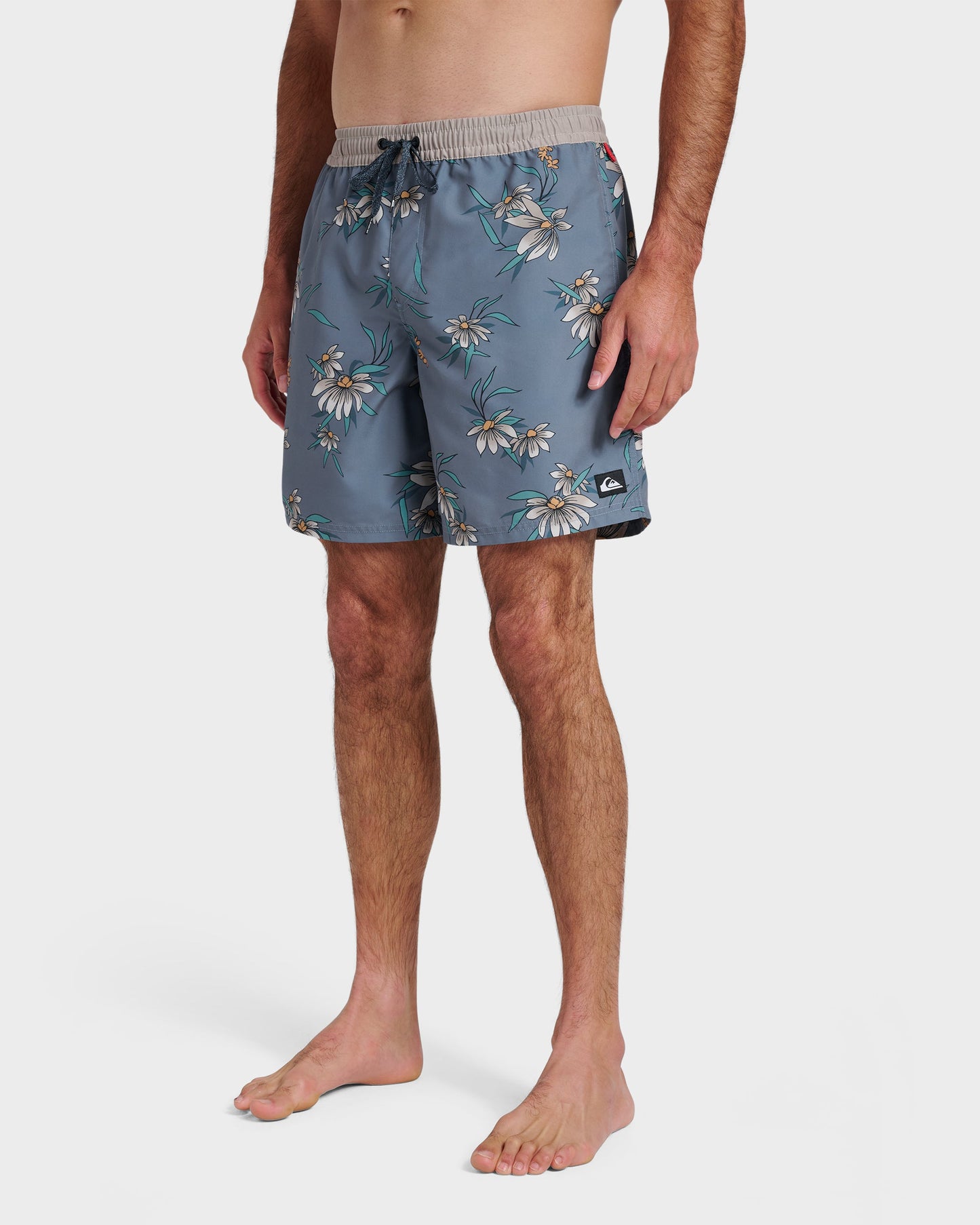 Everyday Coastal Flora 17" Swim Trunks - China Blue Quick Silver China Blue