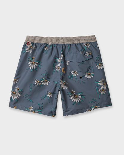 Everyday Coastal Flora 17" Swim Trunks - China Blue Quick Silver China Blue