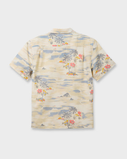 Tropical Surf Casual Short Sleeve Shirt - Birch Quick Silver Birch