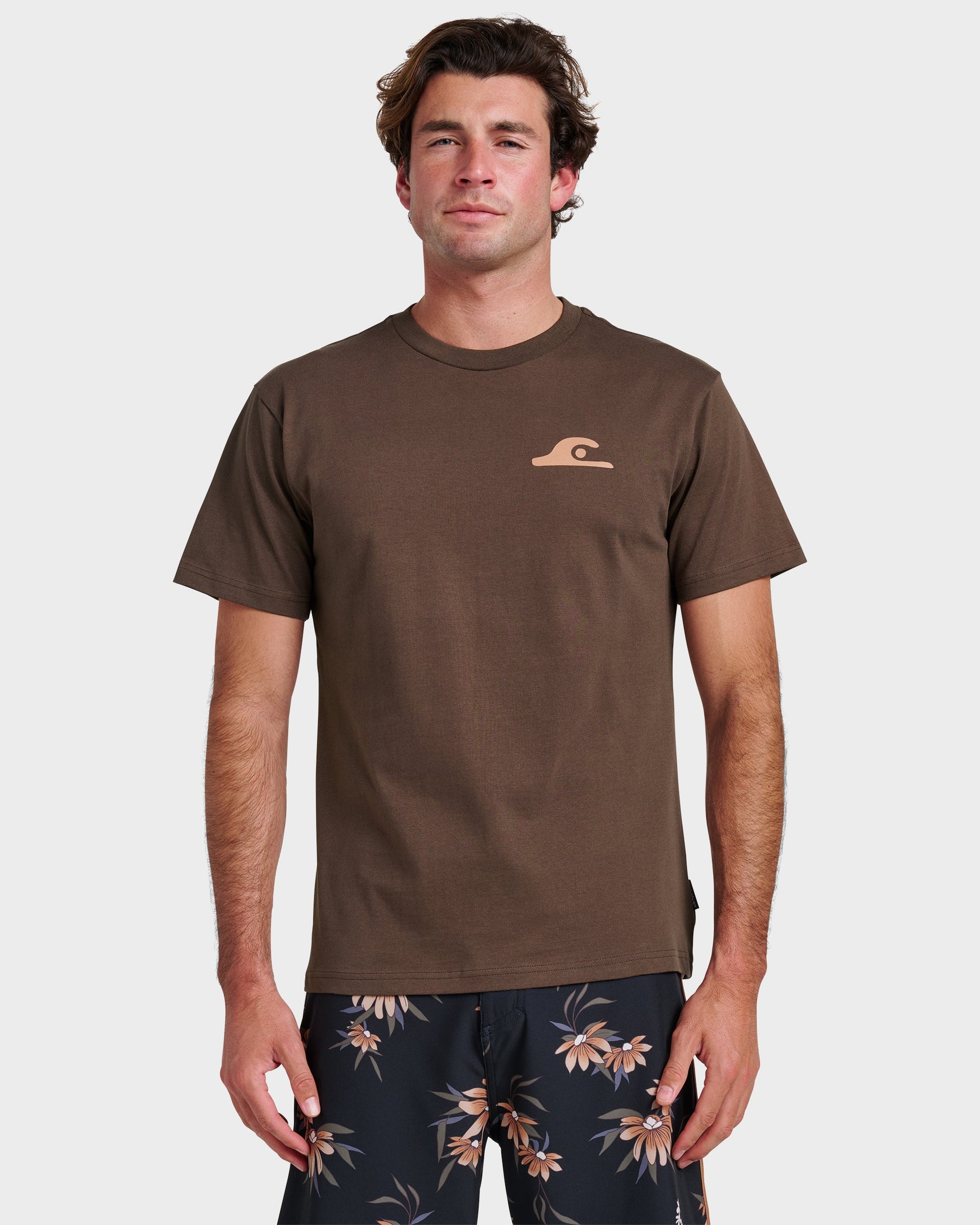 Primitive Scripture Classic T-shirt - Chocolate Brown Quick Silver Chocolate Brown