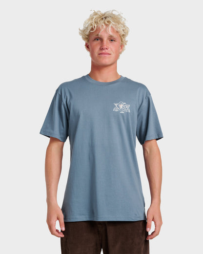 Floral Needs Classic T-shirt - China Blue Quick Silver China Blue