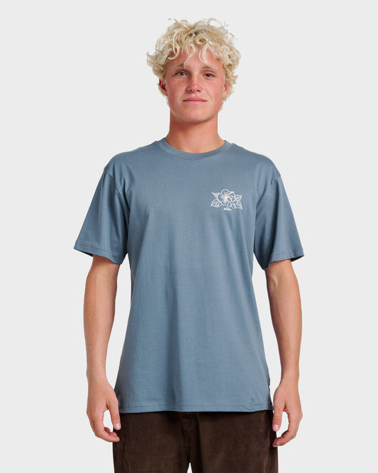 Floral Needs Classic T-shirt - China Blue Quick Silver China Blue