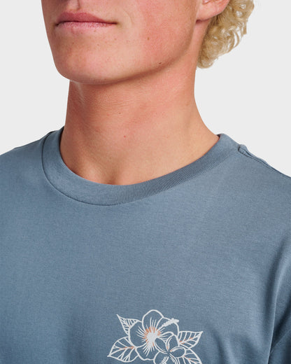Floral Needs Classic T-shirt - China Blue Quick Silver China Blue