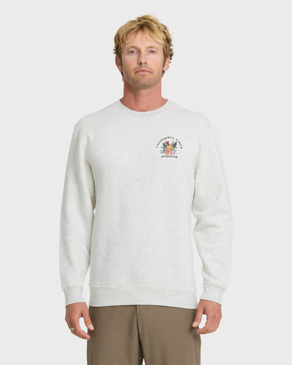 California Vibes Crew Fleece Sweatshirt - Oatmeal Hth Quick Silver Oatmeal Hth