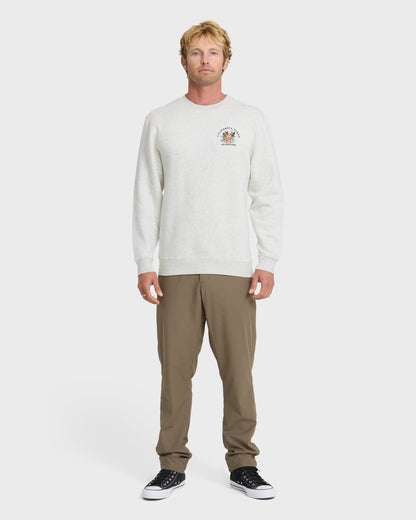 California Vibes Crew Fleece Sweatshirt - Oatmeal Hth Quick Silver Oatmeal Hth
