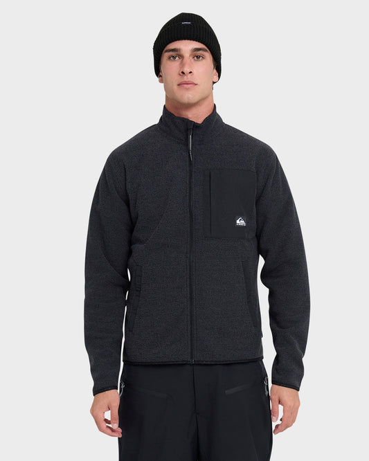 Aker Full Zip Technical Fleece - Black Quick Silver Black
