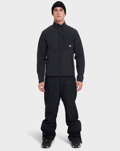 Aker Full Zip Technical Fleece - Black Quick Silver Black