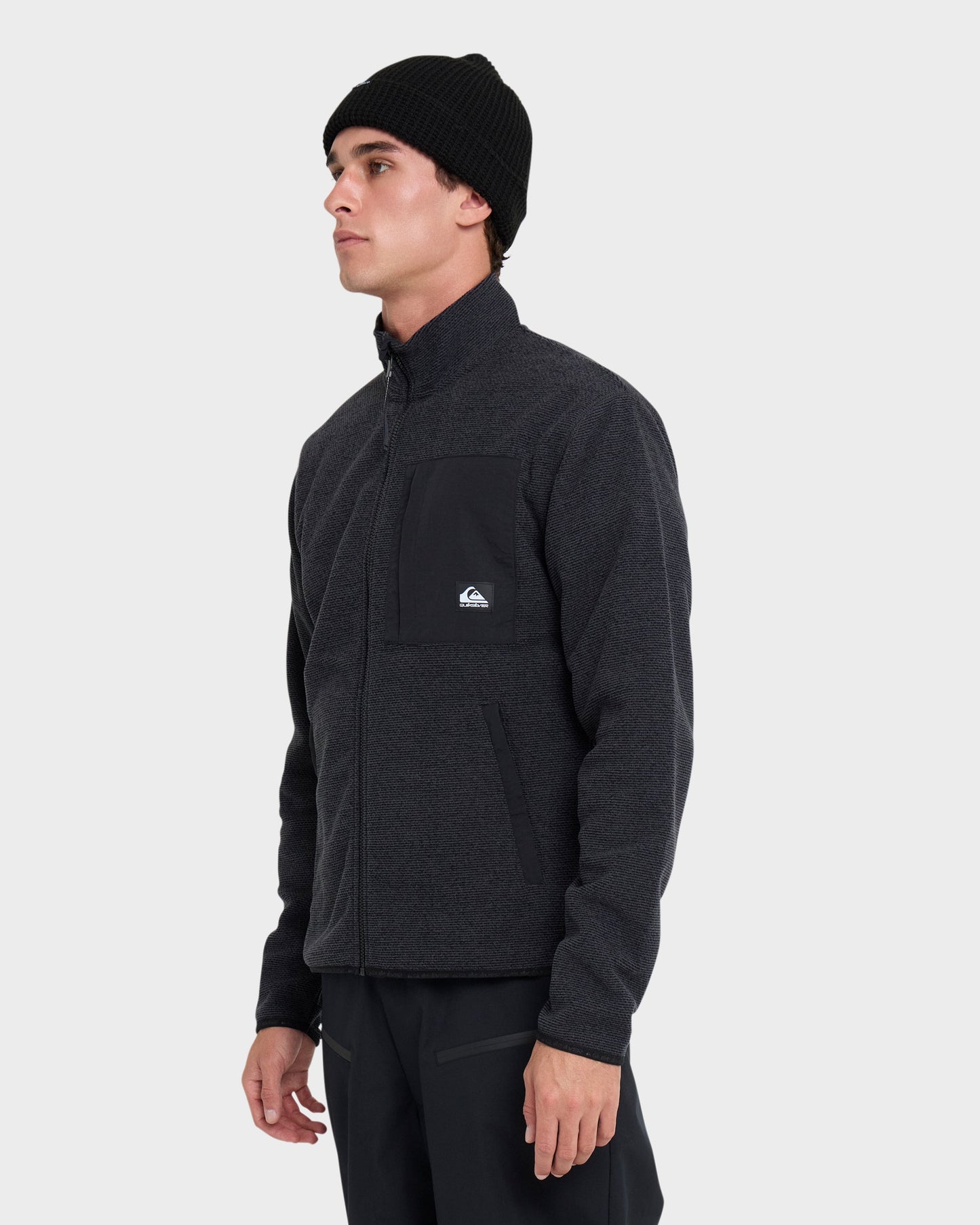 Aker Full Zip Technical Fleece - Black Quick Silver Black