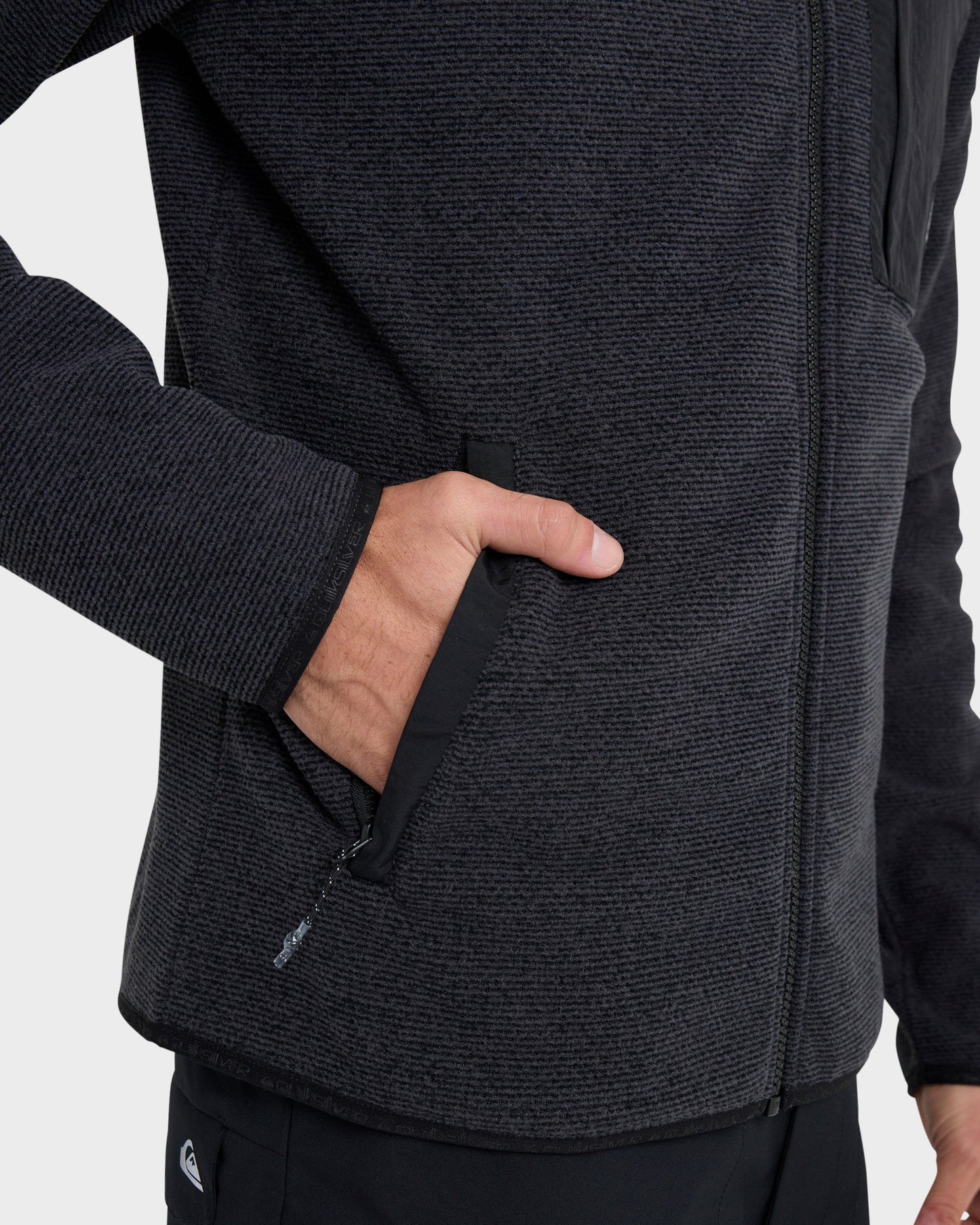 Aker Full Zip Technical Fleece - Black Quick Silver Black