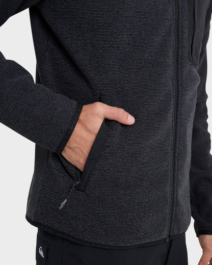 Aker Full Zip Technical Fleece - Black Quick Silver Black