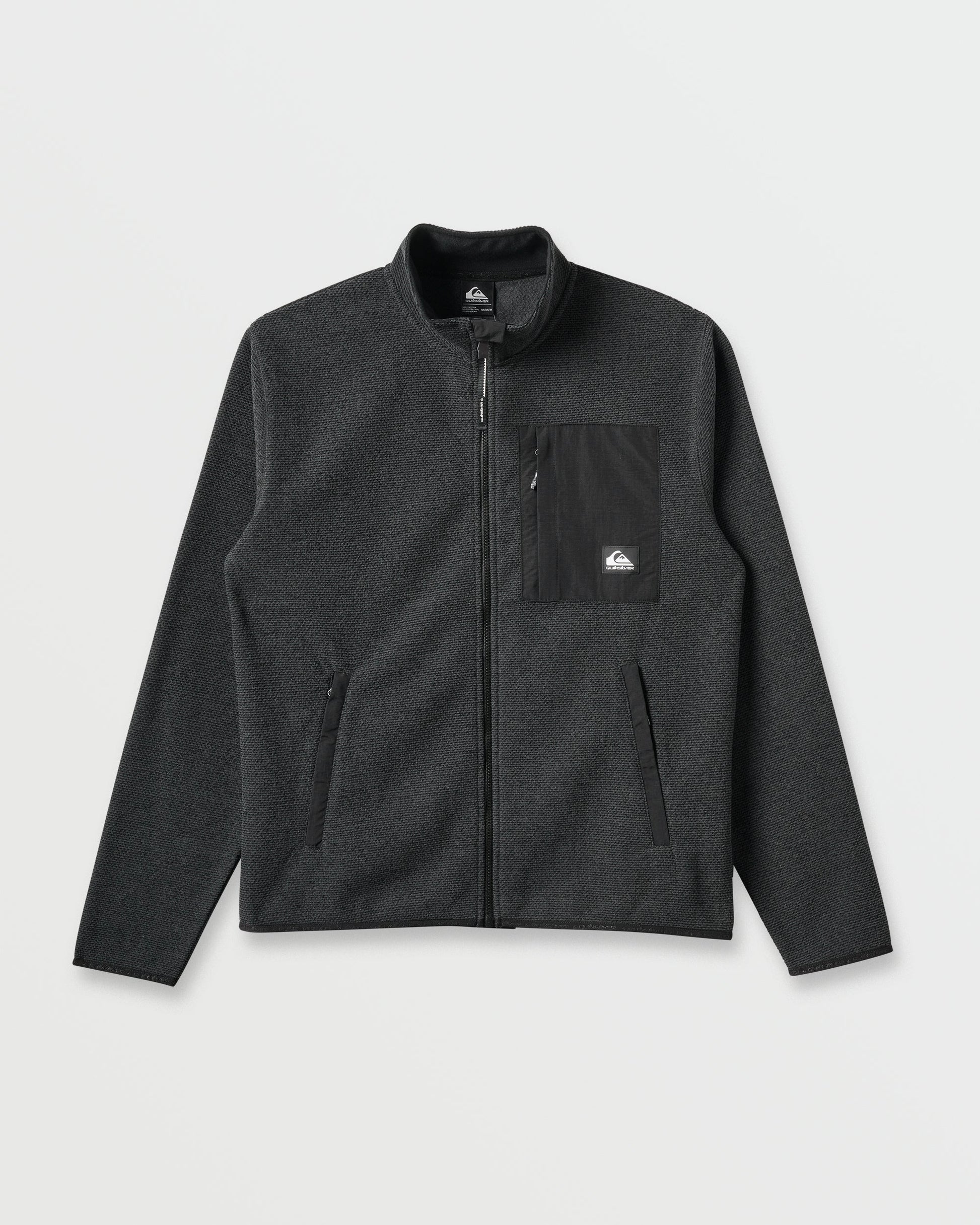 Aker Full Zip Technical Fleece - Black Quick Silver Black
