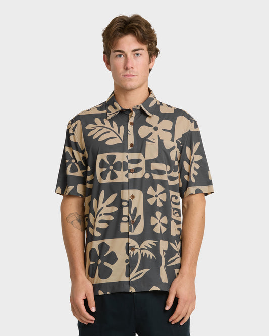 Waterman Dunes Shirt - Phantom Quick Silver Phantom