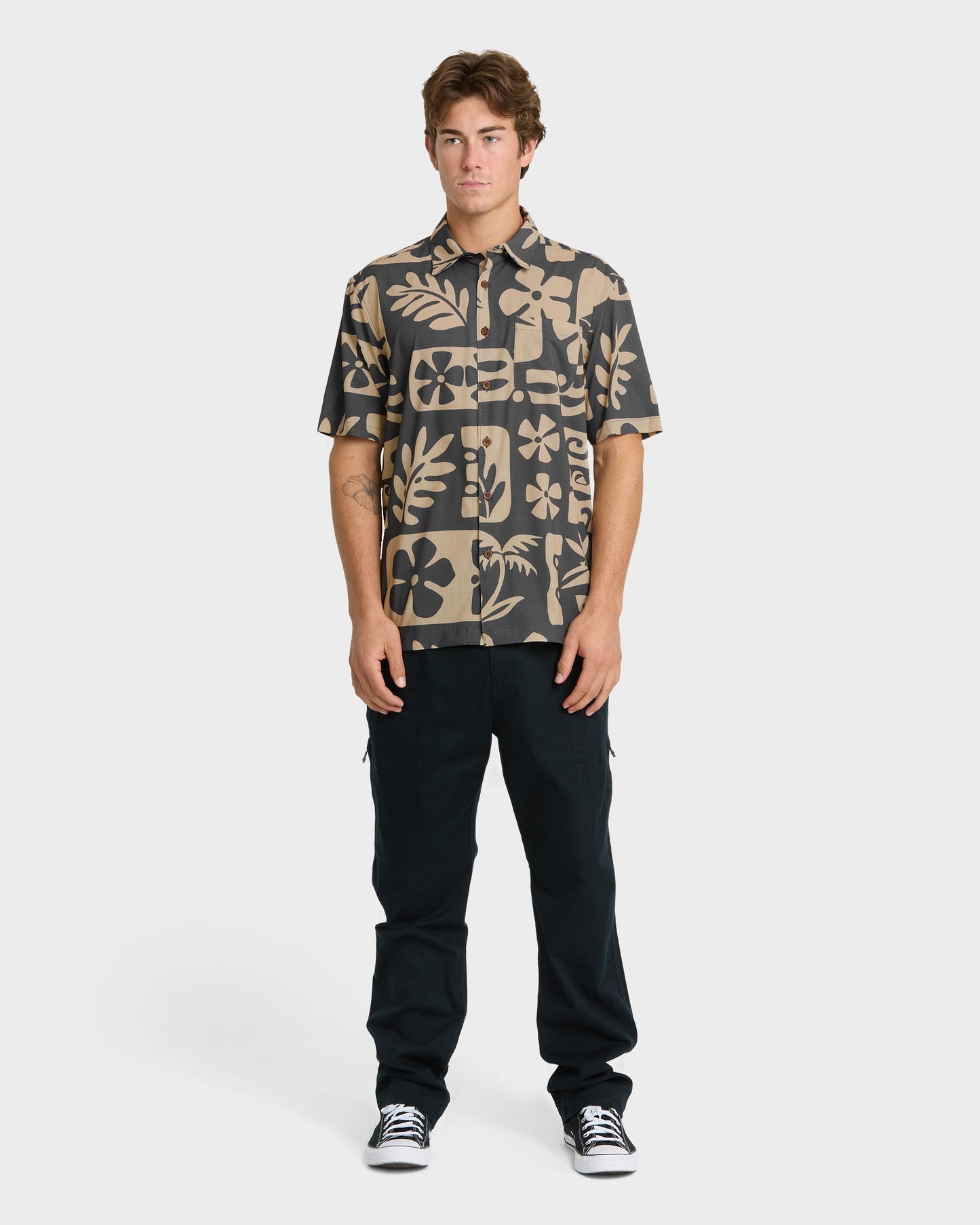Waterman Dunes Shirt - Phantom Quick Silver Phantom