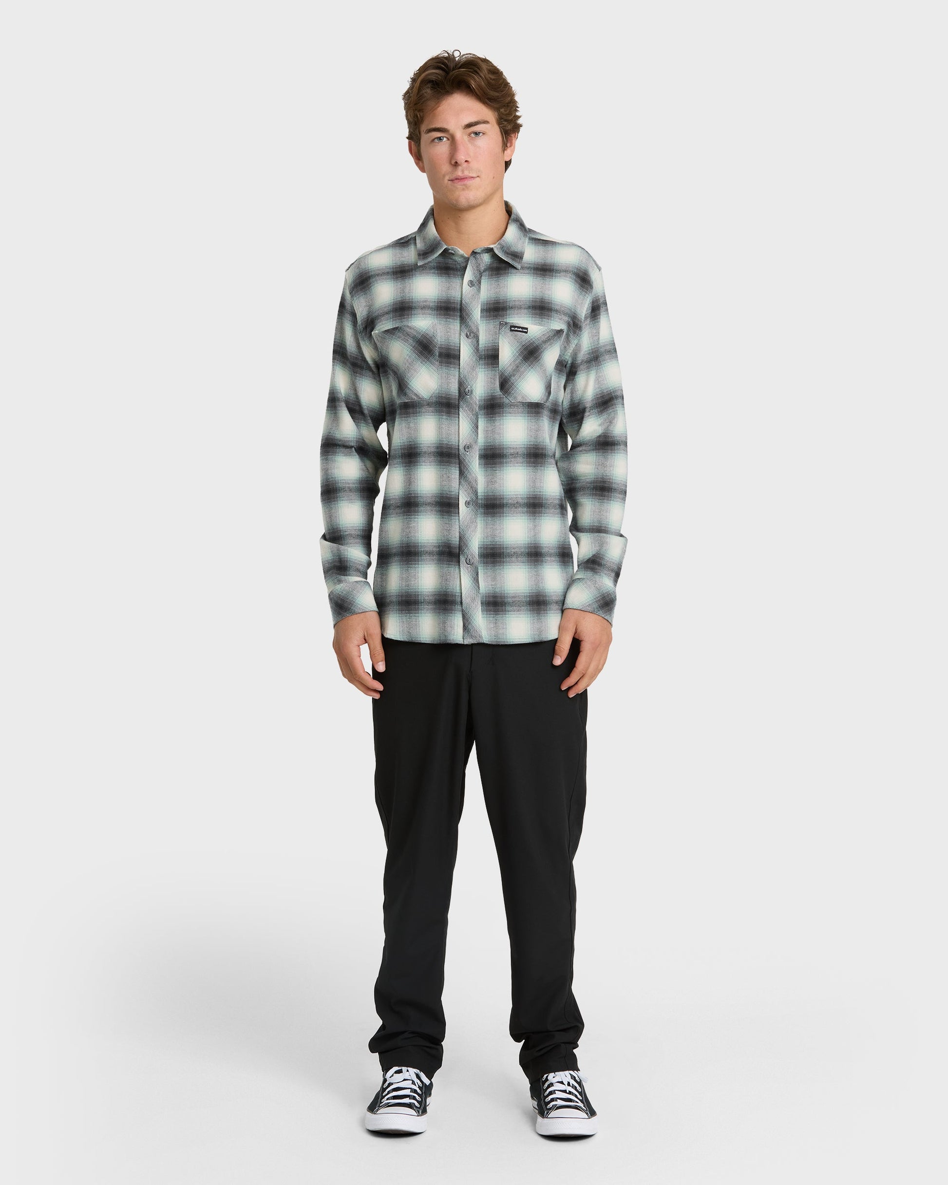 Terrace Stretch Flannel Shirt - Moonstruck Quick Silver Moonstruck