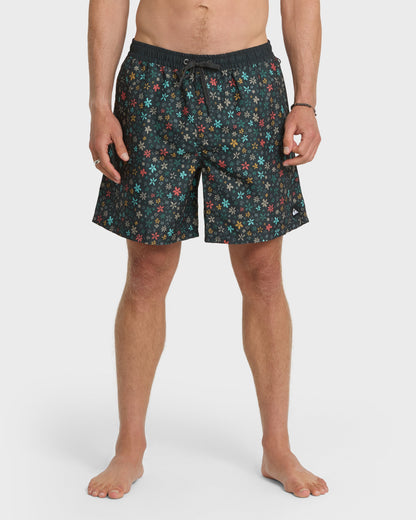 Everyday Ditsy Floral Swim Trunks - Black Quick Silver Black