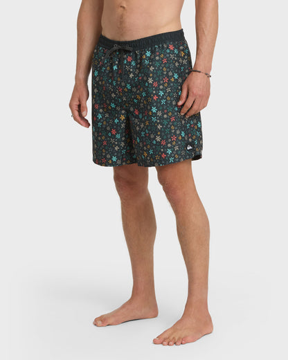 Everyday Ditsy Floral Swim Trunks - Black Quick Silver Black