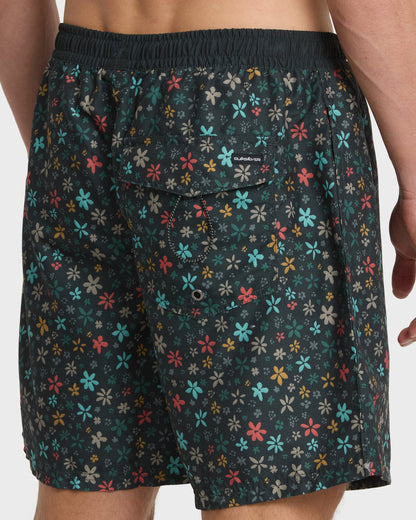 Everyday Ditsy Floral Swim Trunks - Black Quick Silver Black