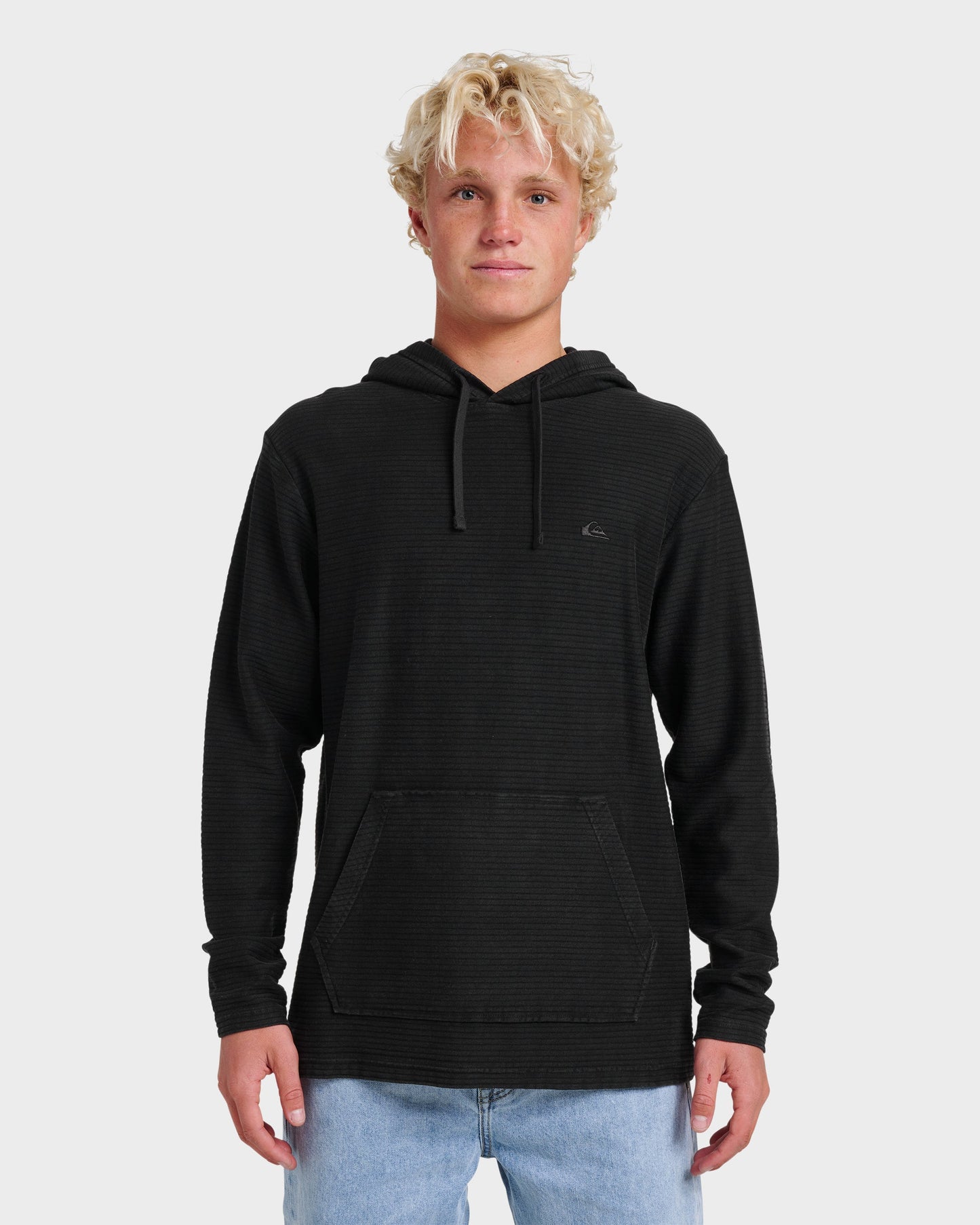 Alamitos Long Sleeve Hooded Top - Black Quick Silver Black