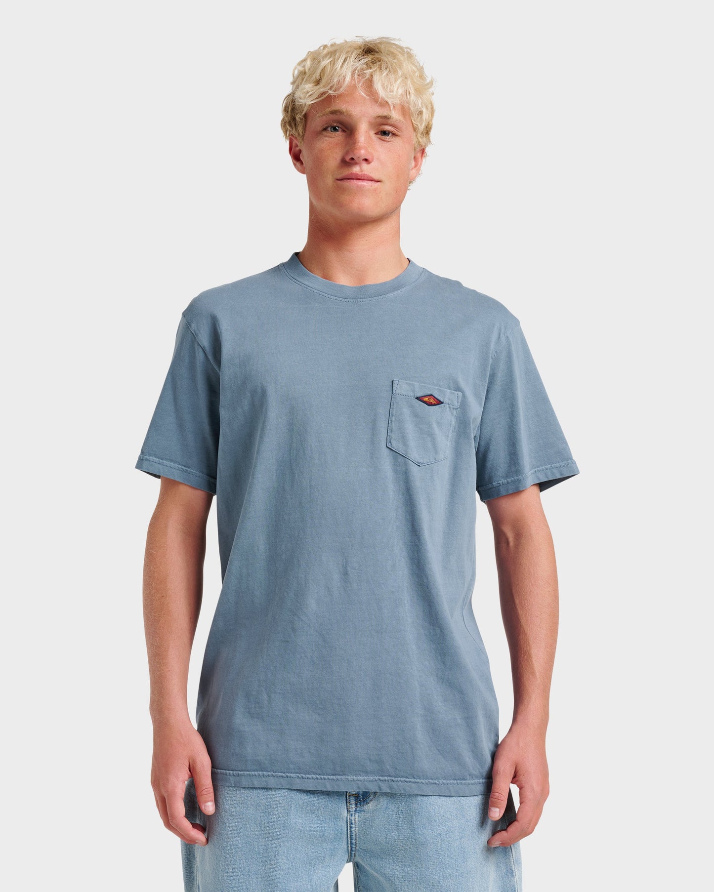 Saltwater Pocket Tee - China Blue Quick Silver China Blue