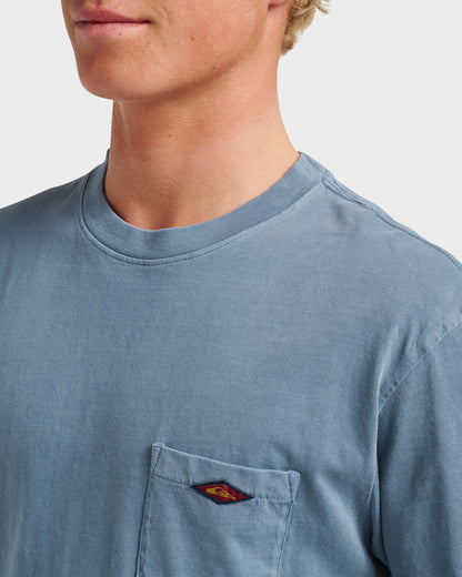 Saltwater Pocket Tee - China Blue Quick Silver China Blue