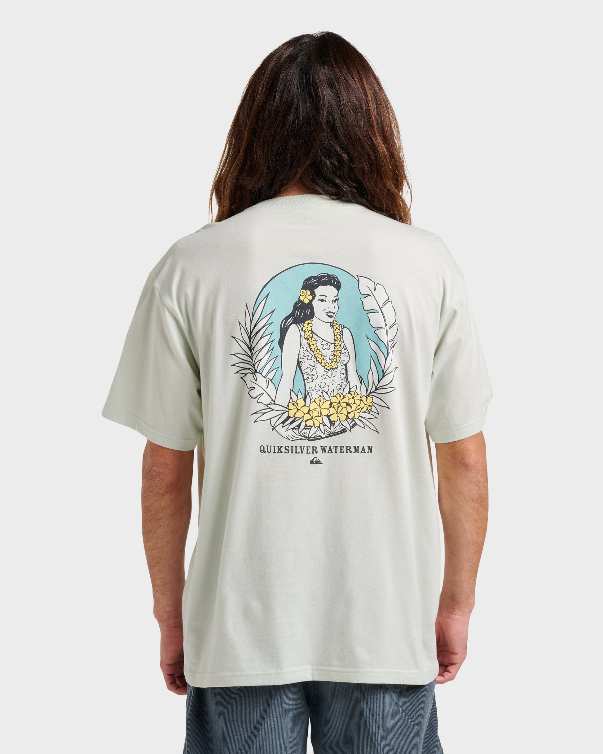 Waterman Aloha Sunset Classic T-shirt - Smoke Quick Silver Smoke