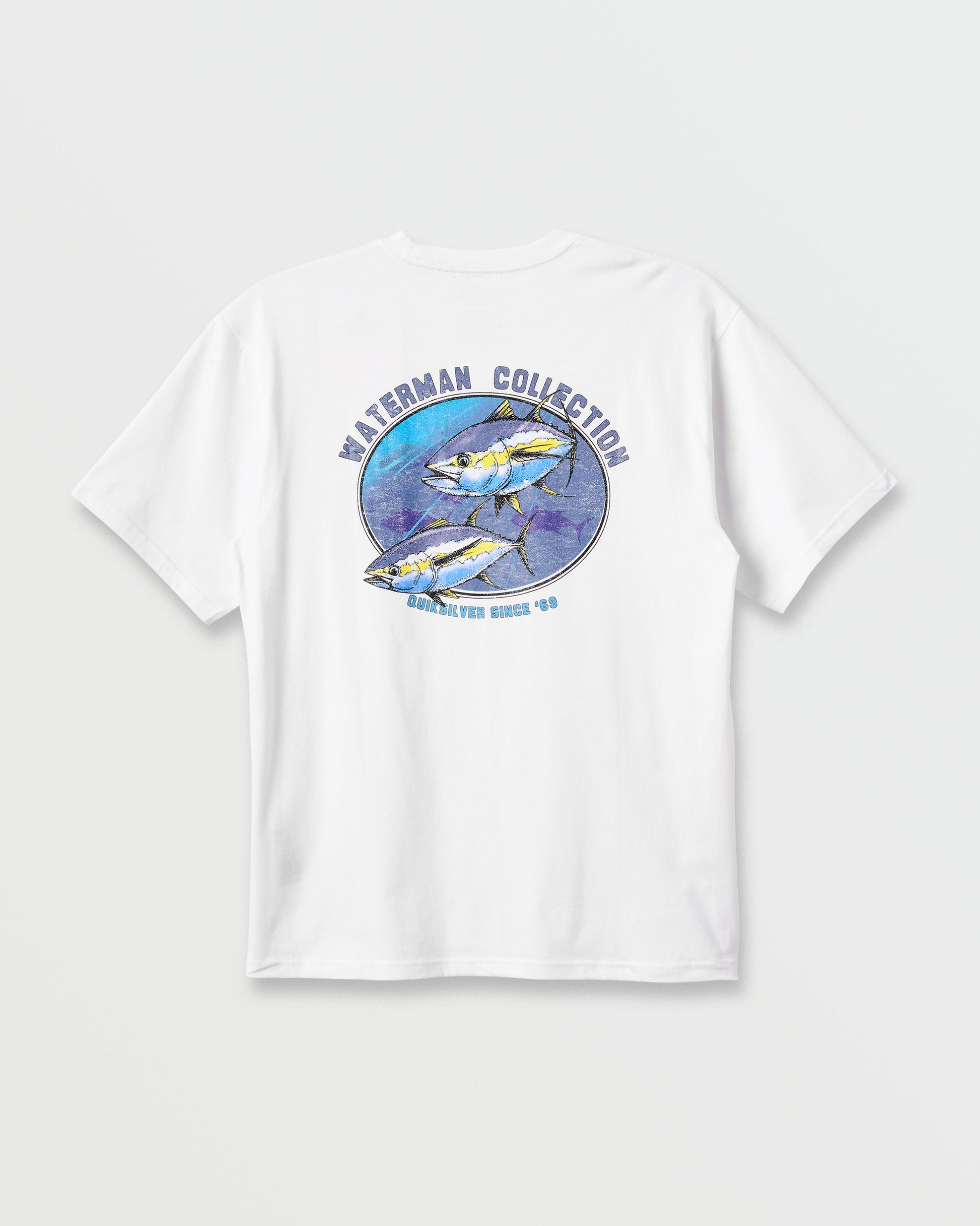 Waterman Double Ahi Classic T-shirt - White Quick Silver White