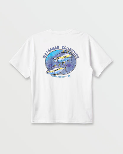 Waterman Double Ahi Classic T-shirt - White Quick Silver White