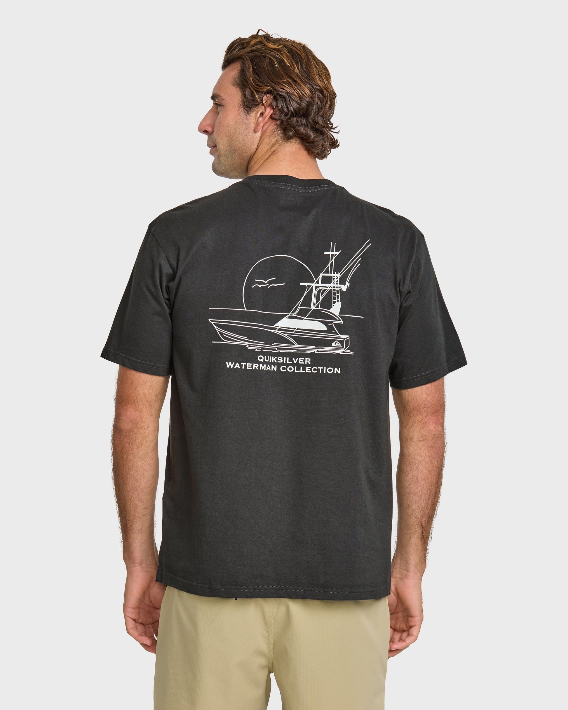 Waterman Fishing Trip Classic T-shirt - Phantom Quick Silver Phantom