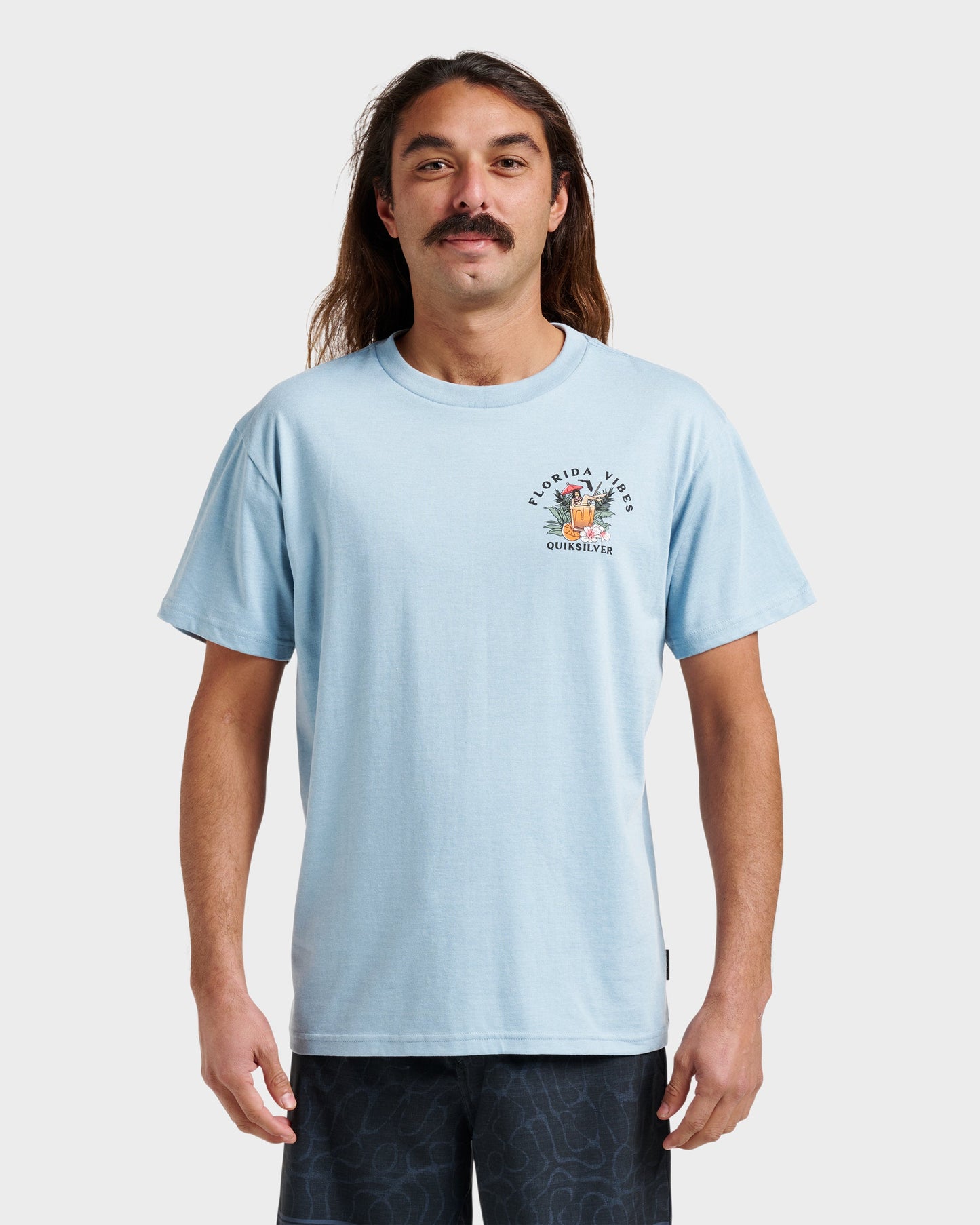 Fl Florida Vibes Classic T-shirt - Ashley Blue Heather Quick Silver Ashley Blue Heather