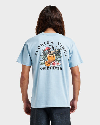 Fl Florida Vibes Classic T-shirt - Ashley Blue Heather Quick Silver Ashley Blue Heather