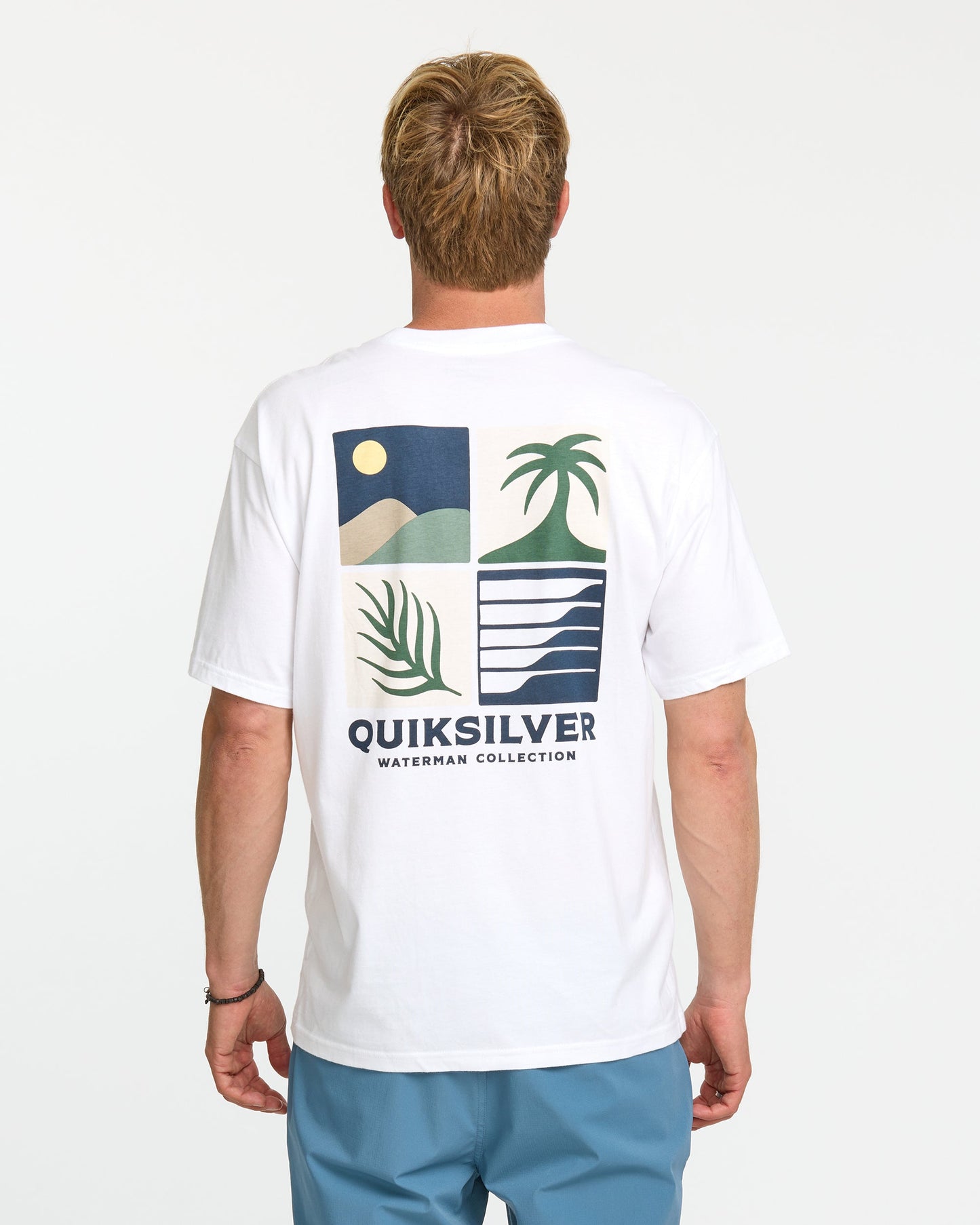 Waterman Four Elements Classic T-shirt - White Quick Silver White