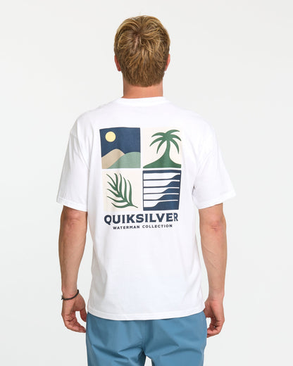 Waterman Four Elements Classic T-shirt - White Quick Silver White