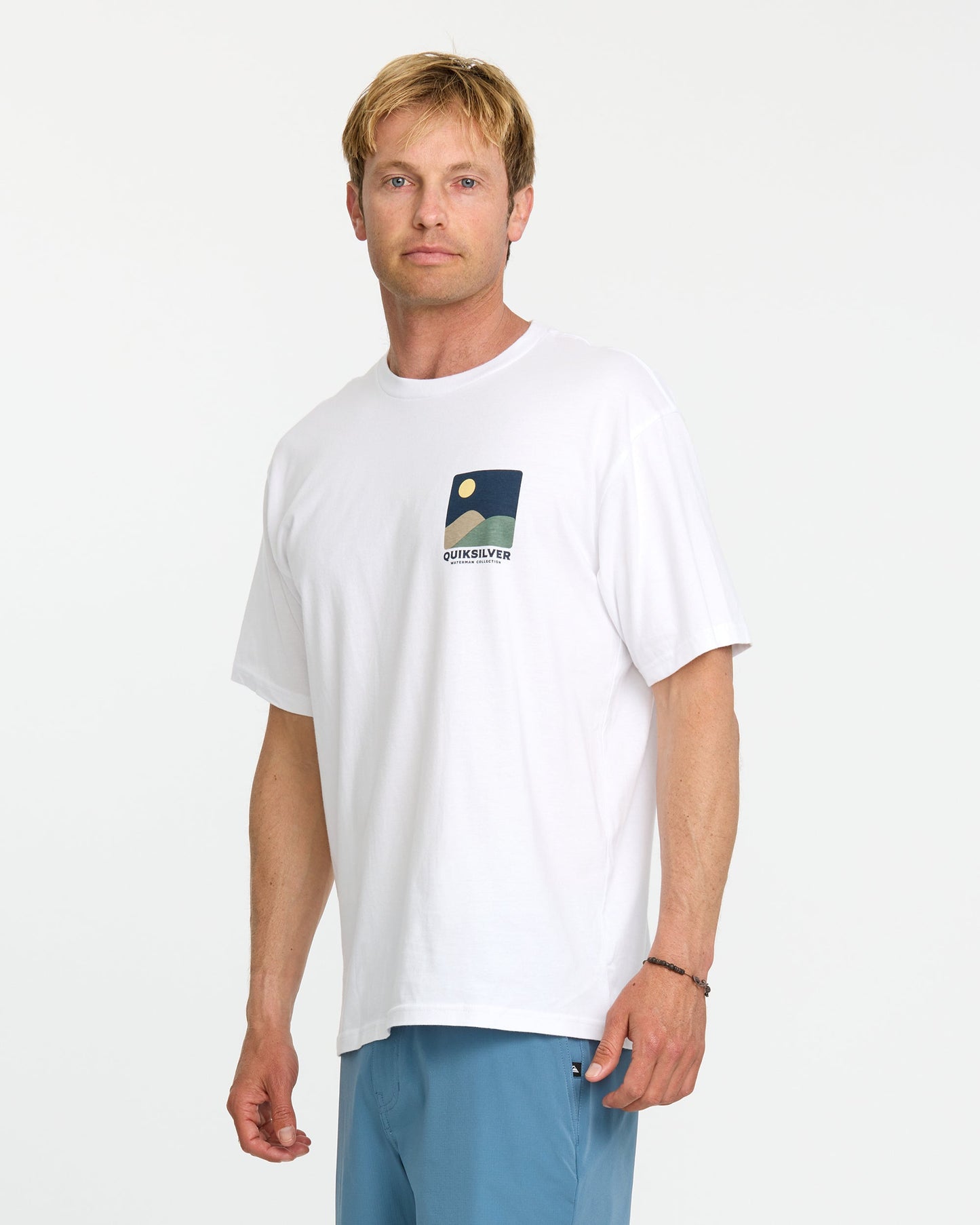 Waterman Four Elements Classic T-shirt - White Quick Silver White