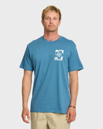 Hi Hibiscus Classic T-shirt - Copen Blue Quick Silver Copen Blue
