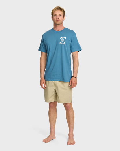 Hi Hibiscus Classic T-shirt - Copen Blue Quick Silver Copen Blue