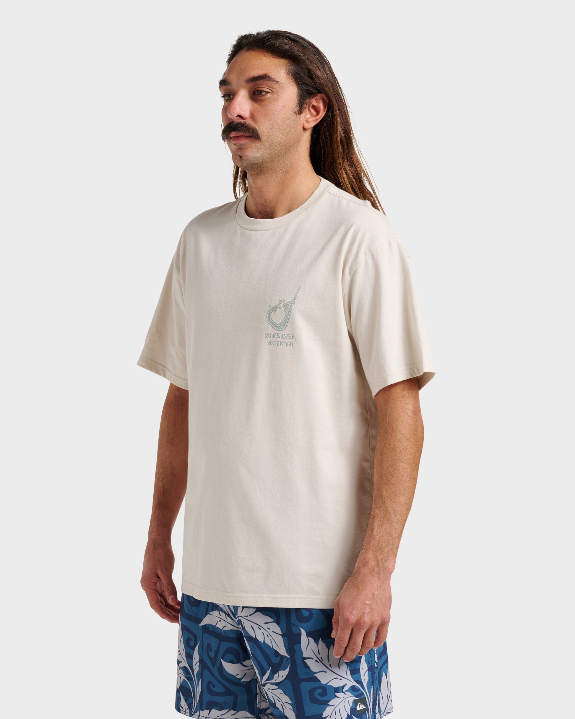 Waterman Hooked On Classic T-shirt - Moonbeam Quick Silver Moonbeam