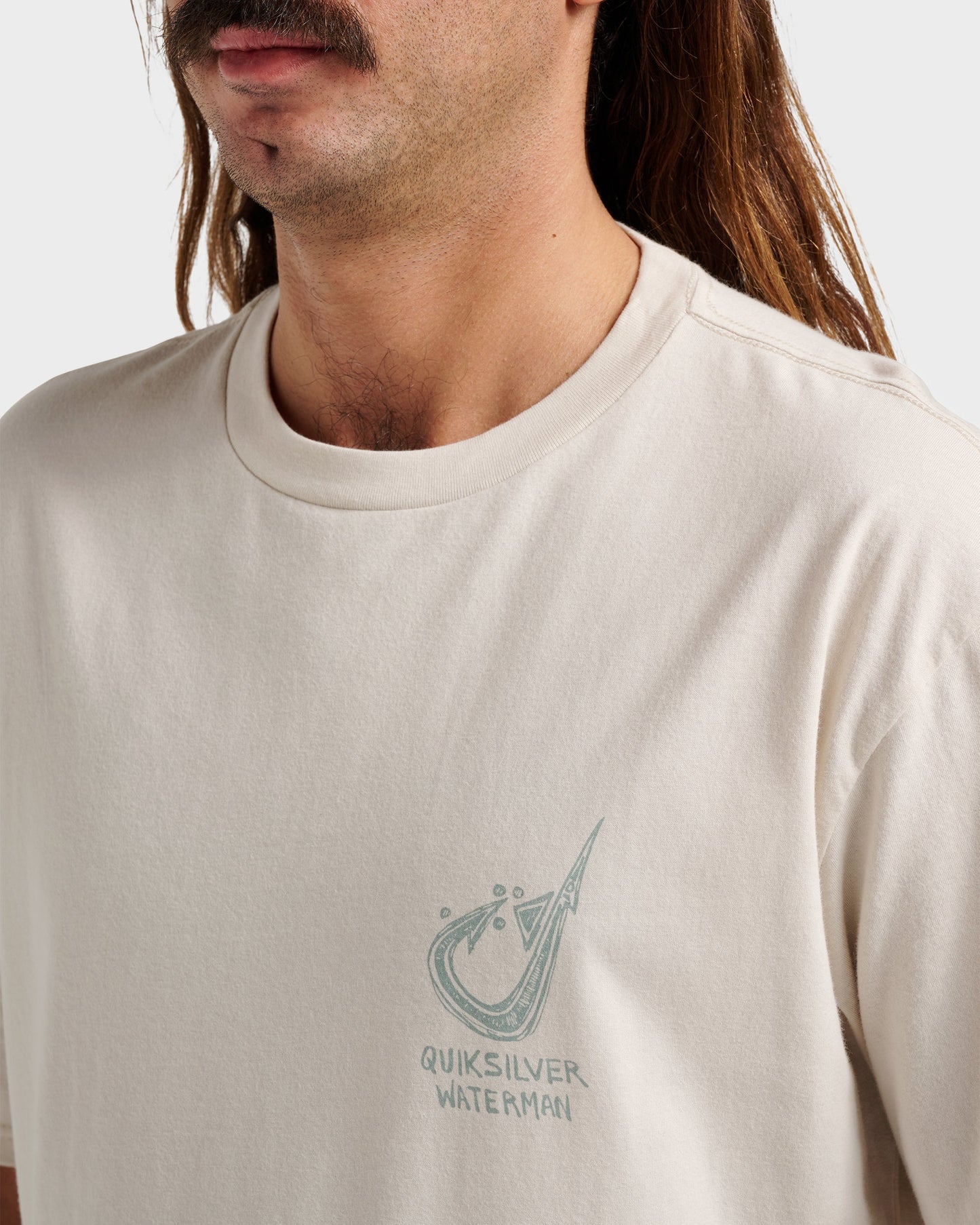 Waterman Hooked On Classic T-shirt - Moonbeam Quick Silver Moonbeam