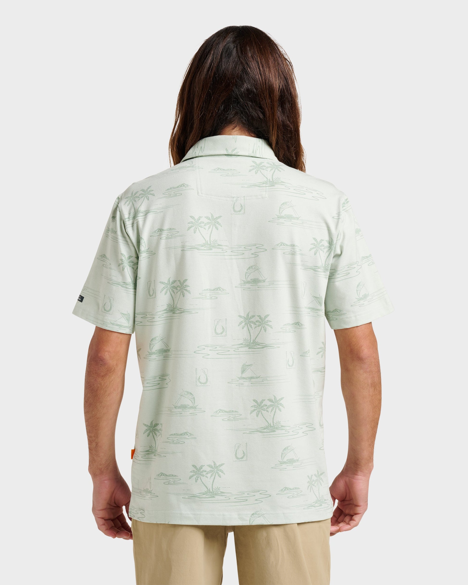 Waterman Island Daze Polo T-Shirt - Smoke Heahter Quick Silver Smoke Heahter