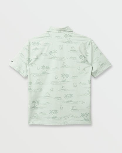 Waterman Island Daze Polo T-Shirt - Smoke Heahter Quick Silver Smoke Heahter